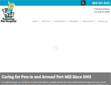 Tablet Screenshot of palmettopethospital.com